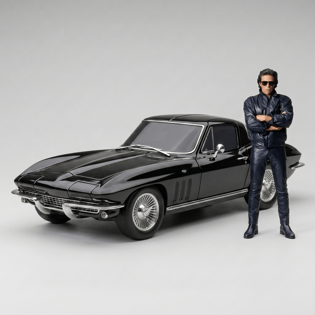 Stingray - Nick Mancuso with 1965 Corvette C2 - 1985