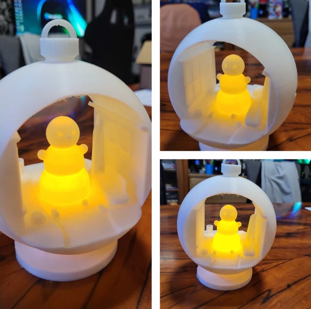 Weihnachtskugel Schneemann / Christmas ball Snowman