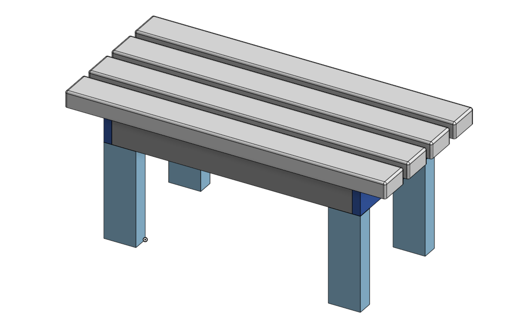 Miniatura 2 do modelo 3D Garden Bench - Scale 1:10
