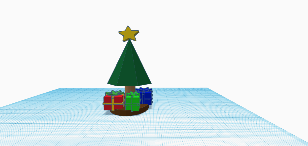 Christmas tree with presents