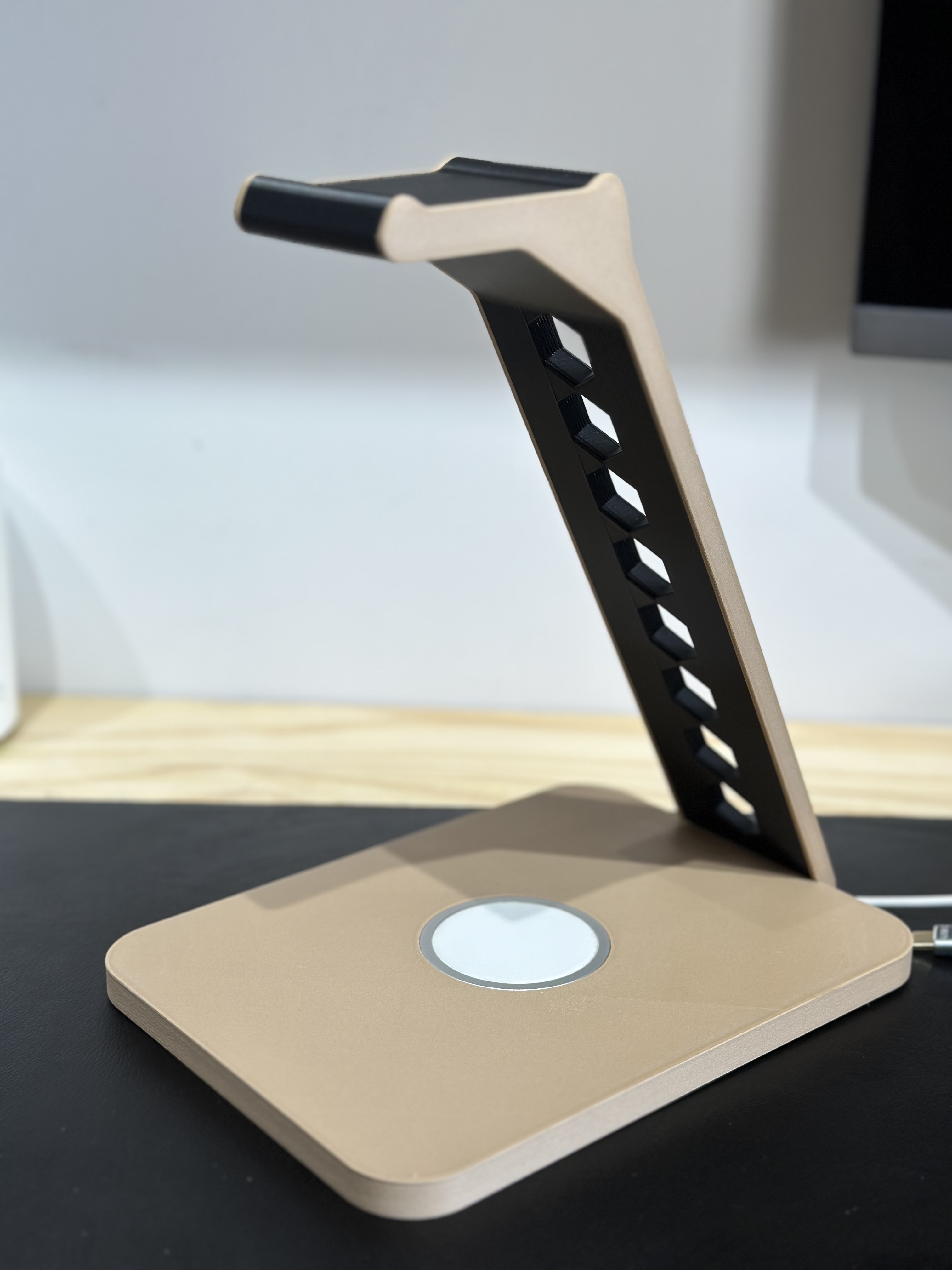 Stand or Support for Headset + cellphone induction area