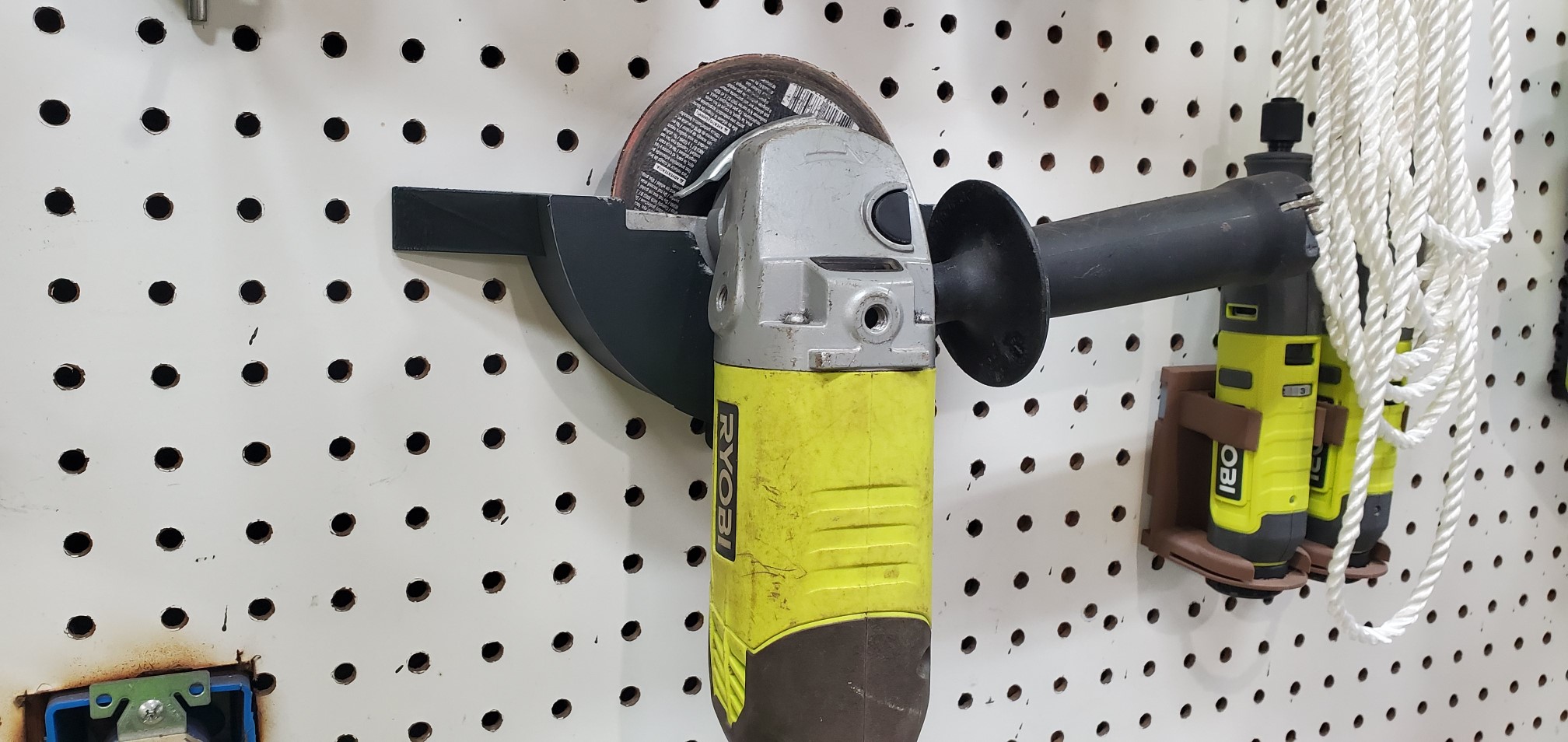 Ryobi angle grinder holder
