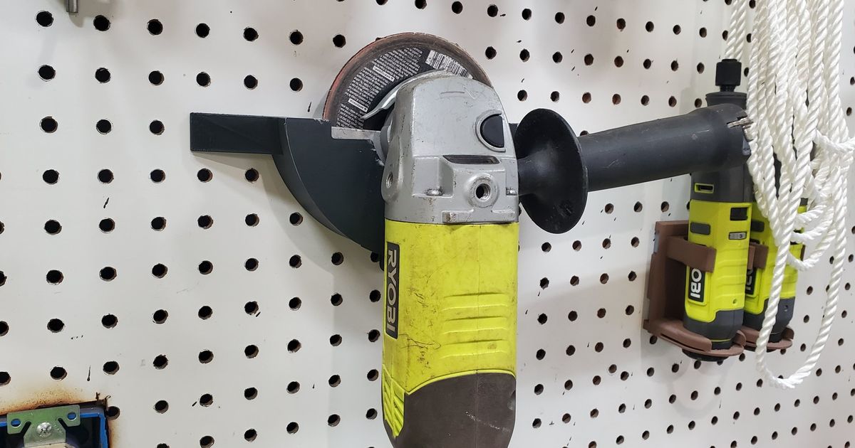 Ryobi angle grinder holder by TBKHomeworld Download free STL model