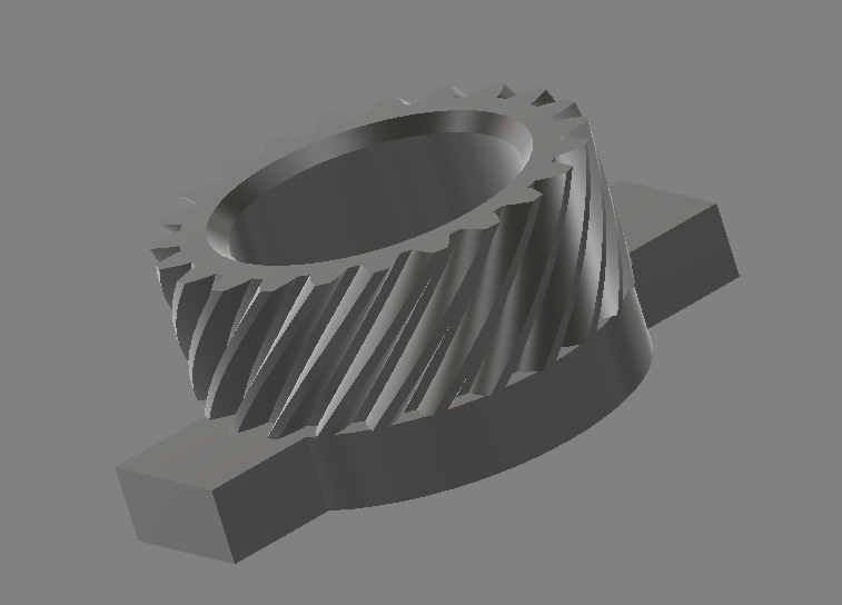 Bike speedometer helical gear