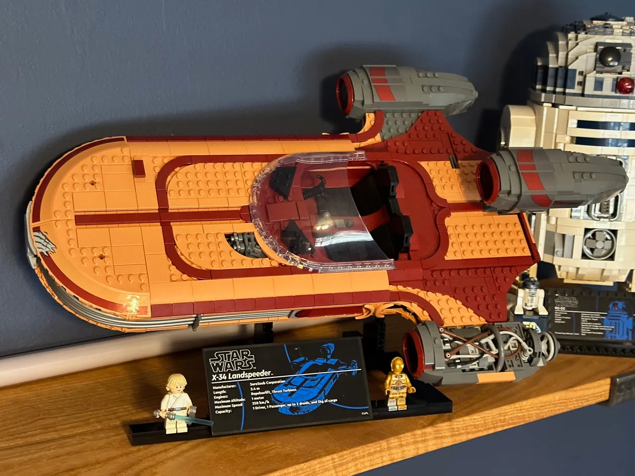 LEGO X-34 Luke＇s Landspeeder stand angle extension by strlng