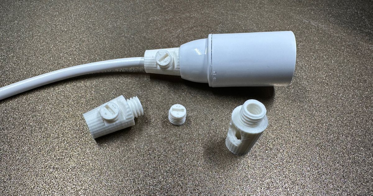 Lamp cord/cable grip 5mm cable, M10 thread by Oden72 Download free