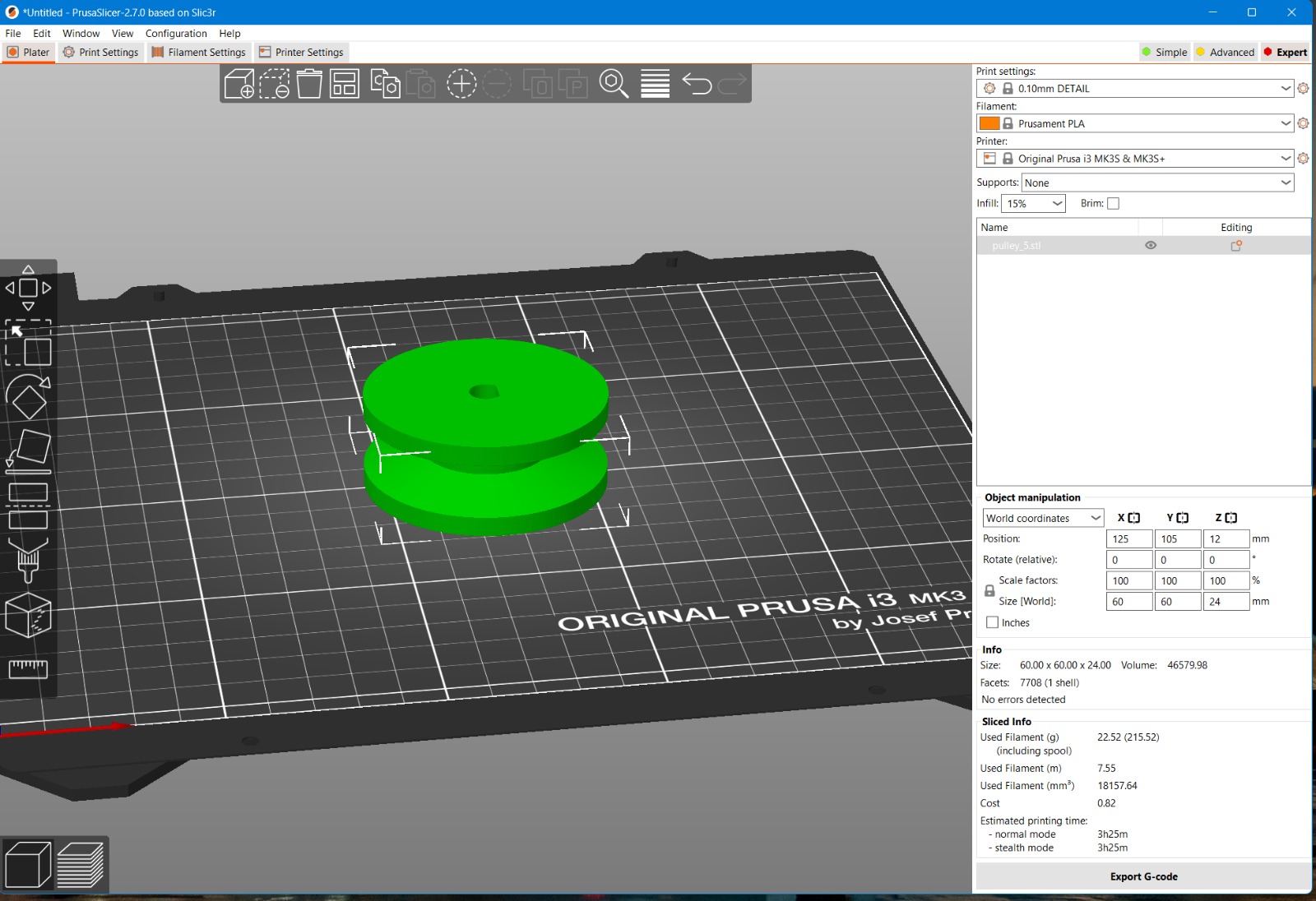 60 Mm Pulley For V-belt By Xwing 