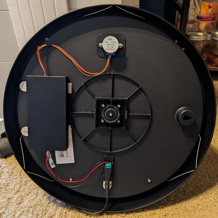 Mounting plate and enclosure for Wandering Hour Clock + Stepper Motor electronics