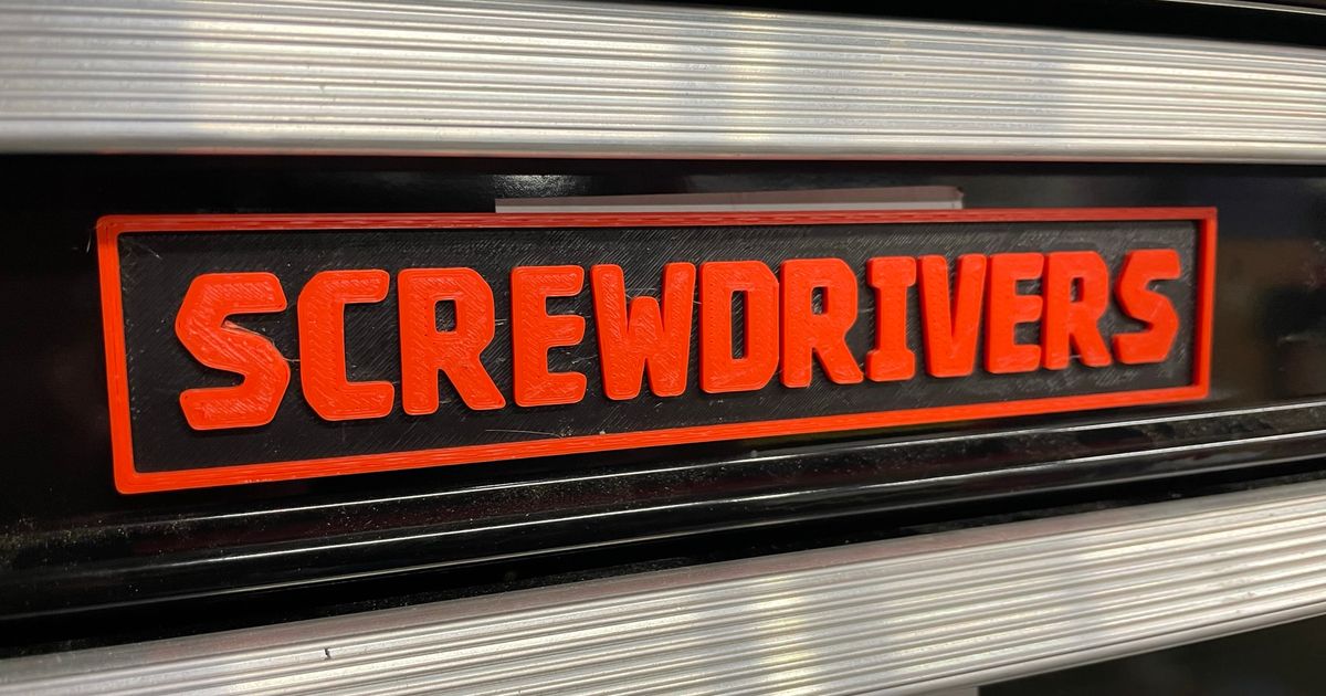 Labels For Craftsman Tool Chest by kw3d Download free STL model