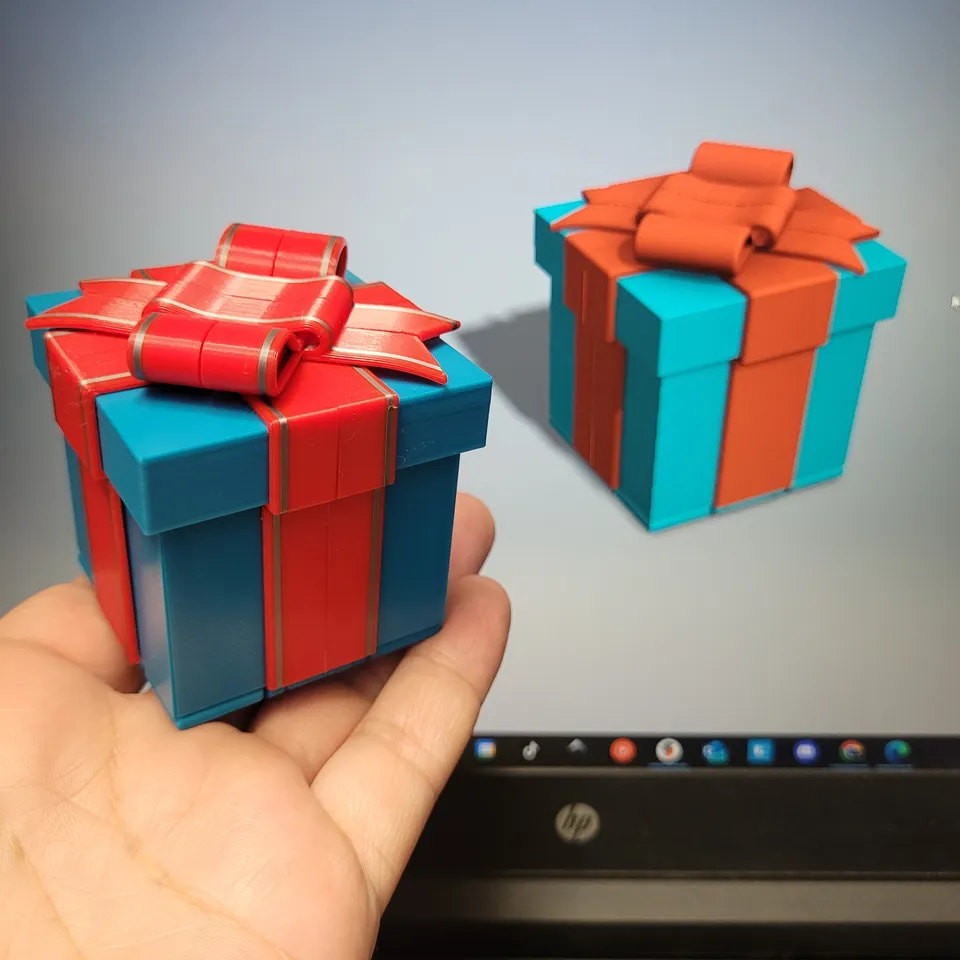 articulated surprise gift box - caja regalo sorpresa articulada by Akum.cl, Download free STL model