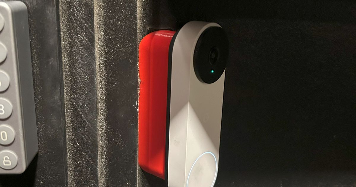 Google Nest Doorbell Wired (2nd Gen) mounting Plate by ToWcH Download