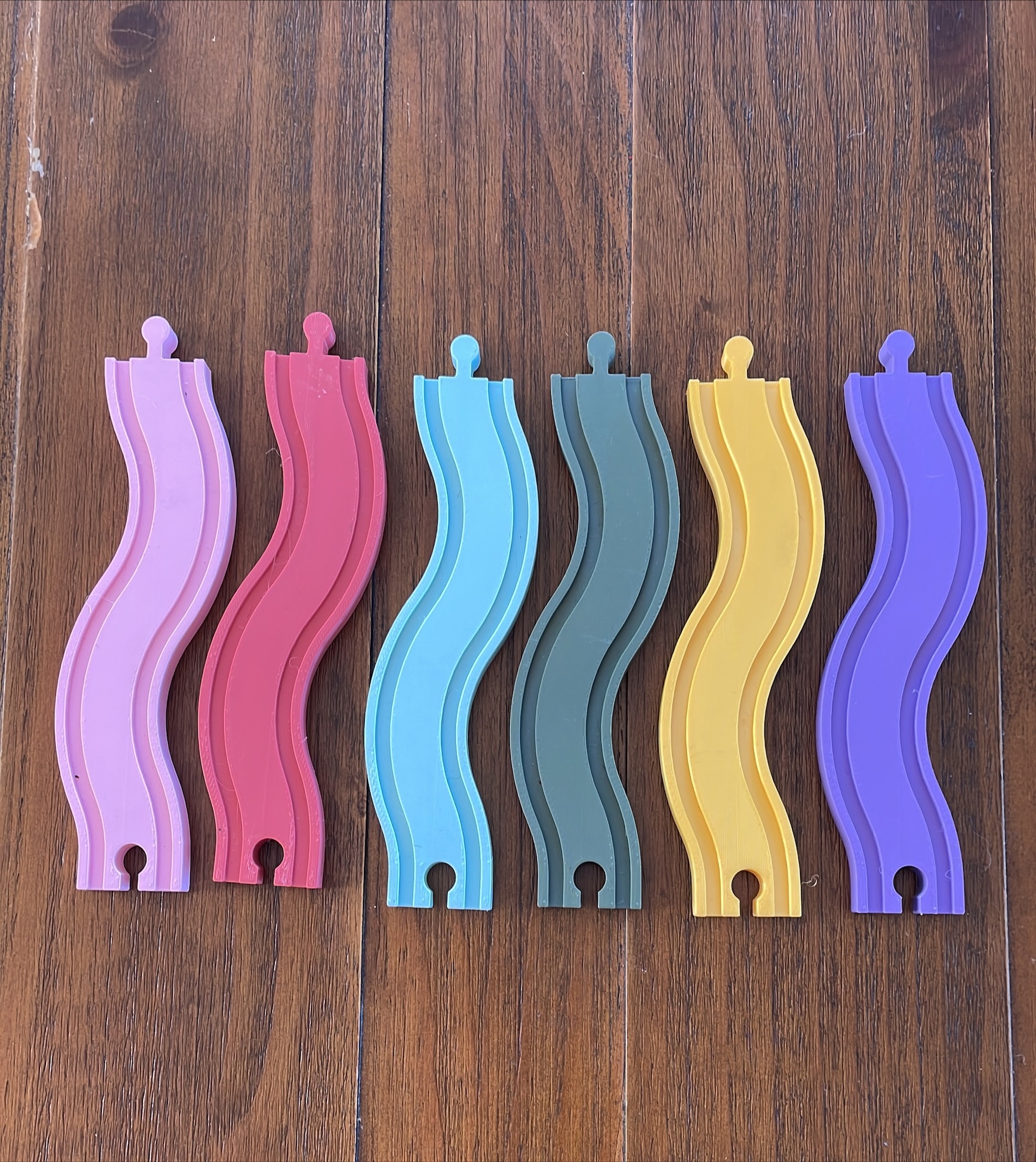 Brio Compatible Curvy Wooden Train Track