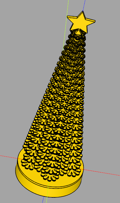 Miniatura 3 do modelo 3D Christmas tree - stackable, 'flowery' design pattern