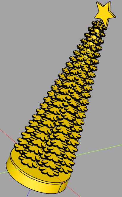 Miniatura 3 do modelo 3D Christmas tree - stackable, 'leafy' design pattern