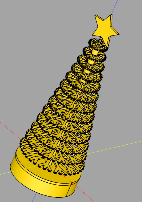 Miniatura 3 do modelo 3D Christmas tree - stackable, 'branchy' design pattern
