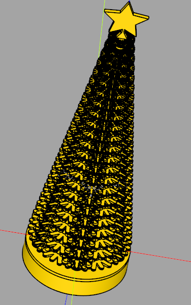 Miniatura 4 do modelo 3D Christmas tree - stackable, 'branchy' design pattern