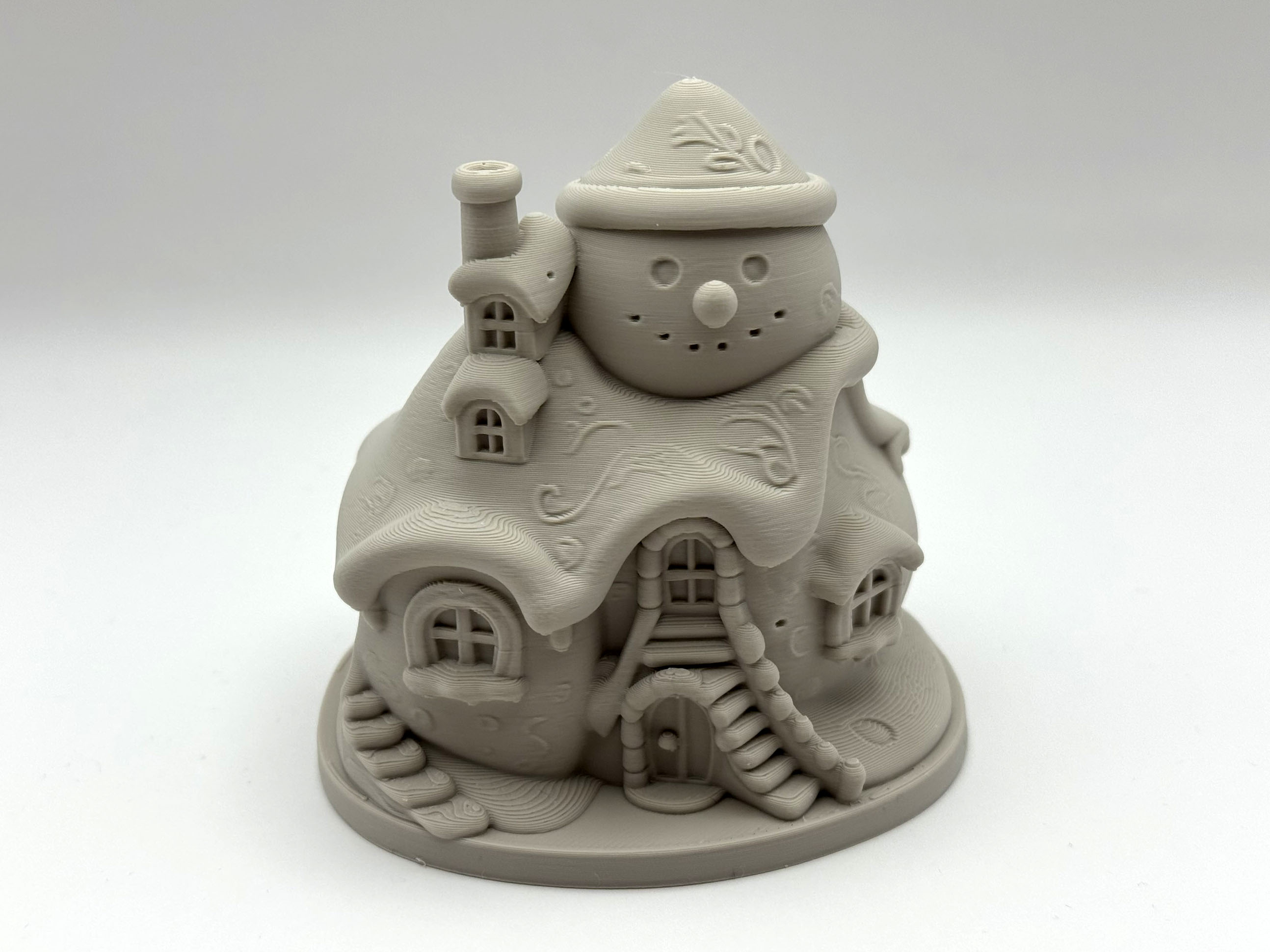 Snowman Fairy House