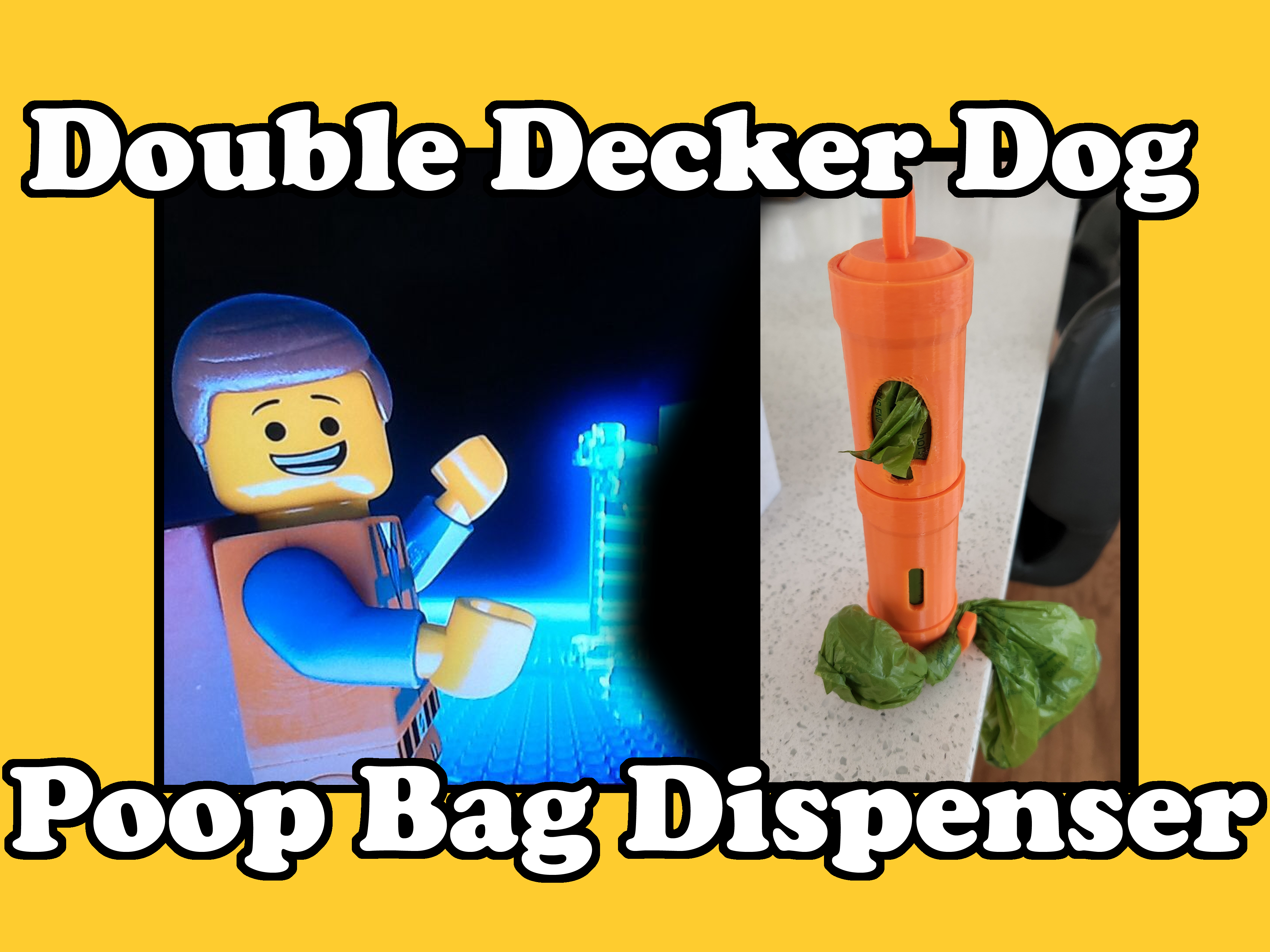 Double Decker Dog Poop Bag Dispenser