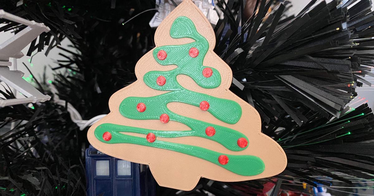 Christmas Tree Cookie Ornament by nerdyviews | Download free STL model ...