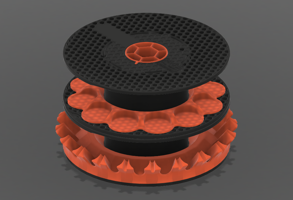 Prusa Spool Rotating Paint Holder