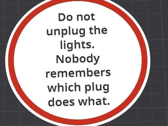 Do not unplug the lights. Nobody remembers which plug does what