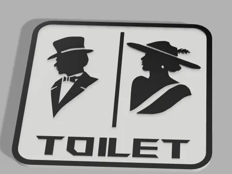 Toilet sign