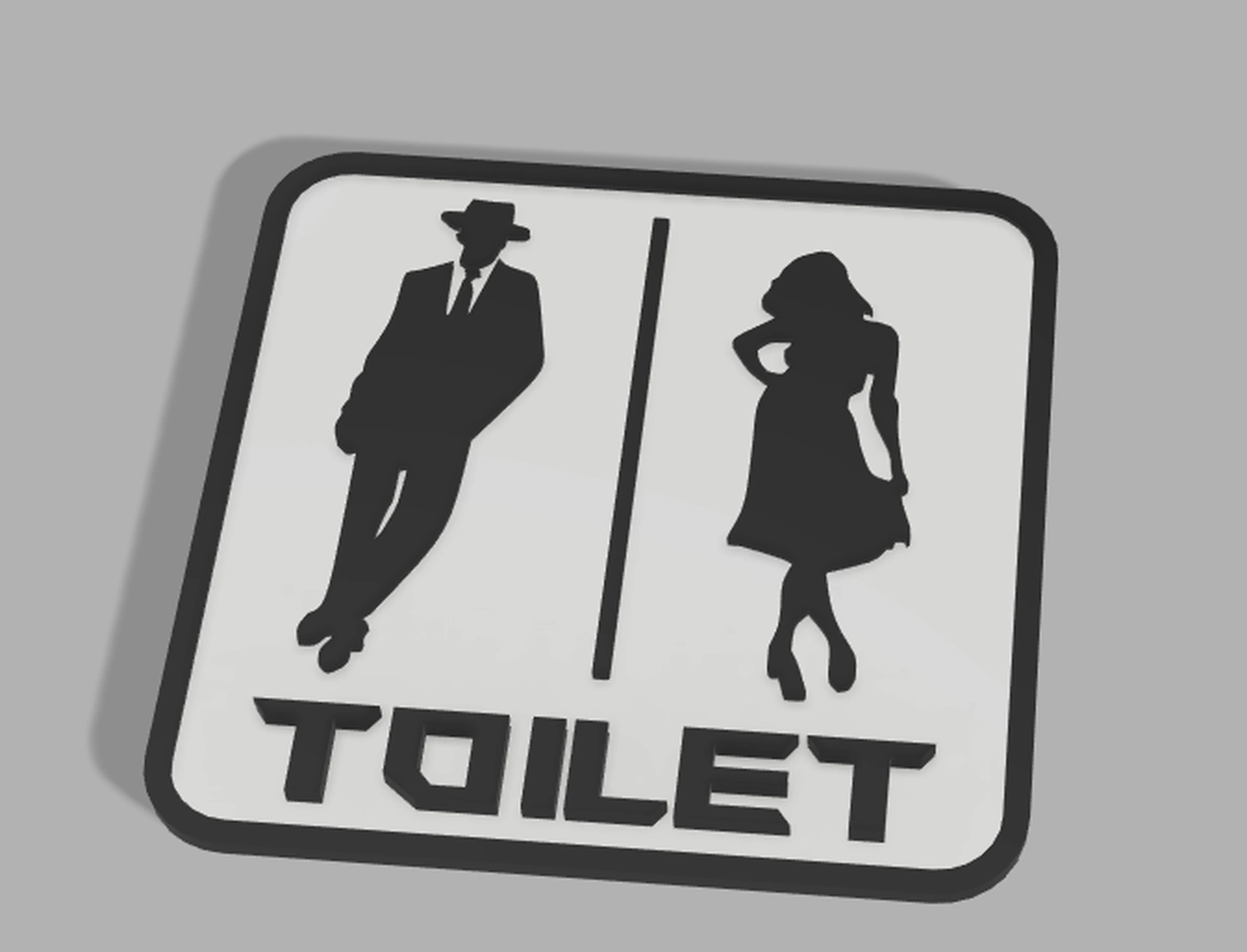 Toilet Sign By Dengamleninja Download Free Stl Model 