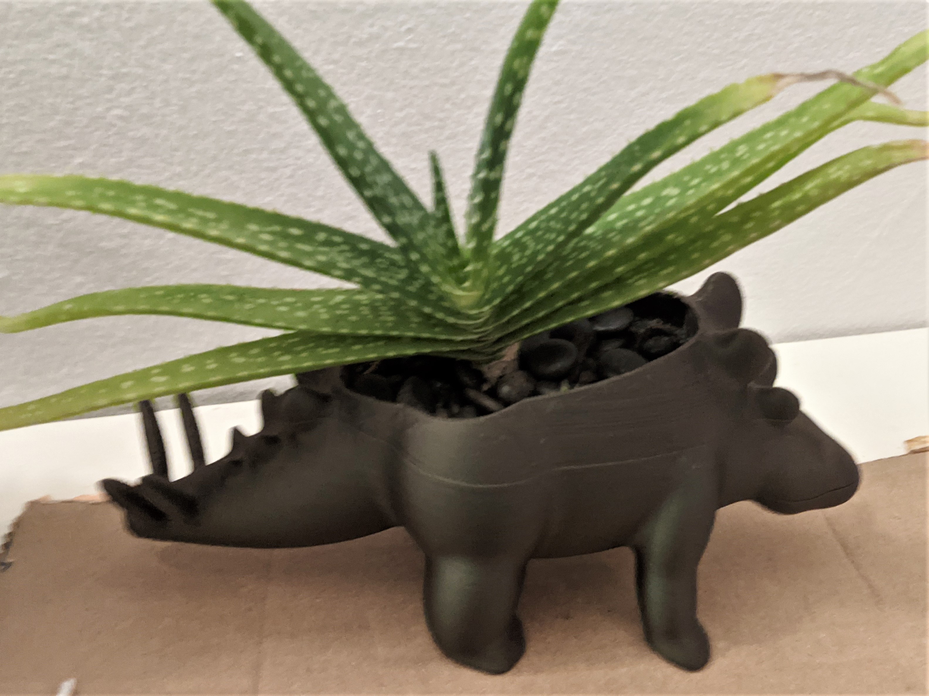 Stegosaurus Dinosaur Planter Pot by Fractaly Download free STL model