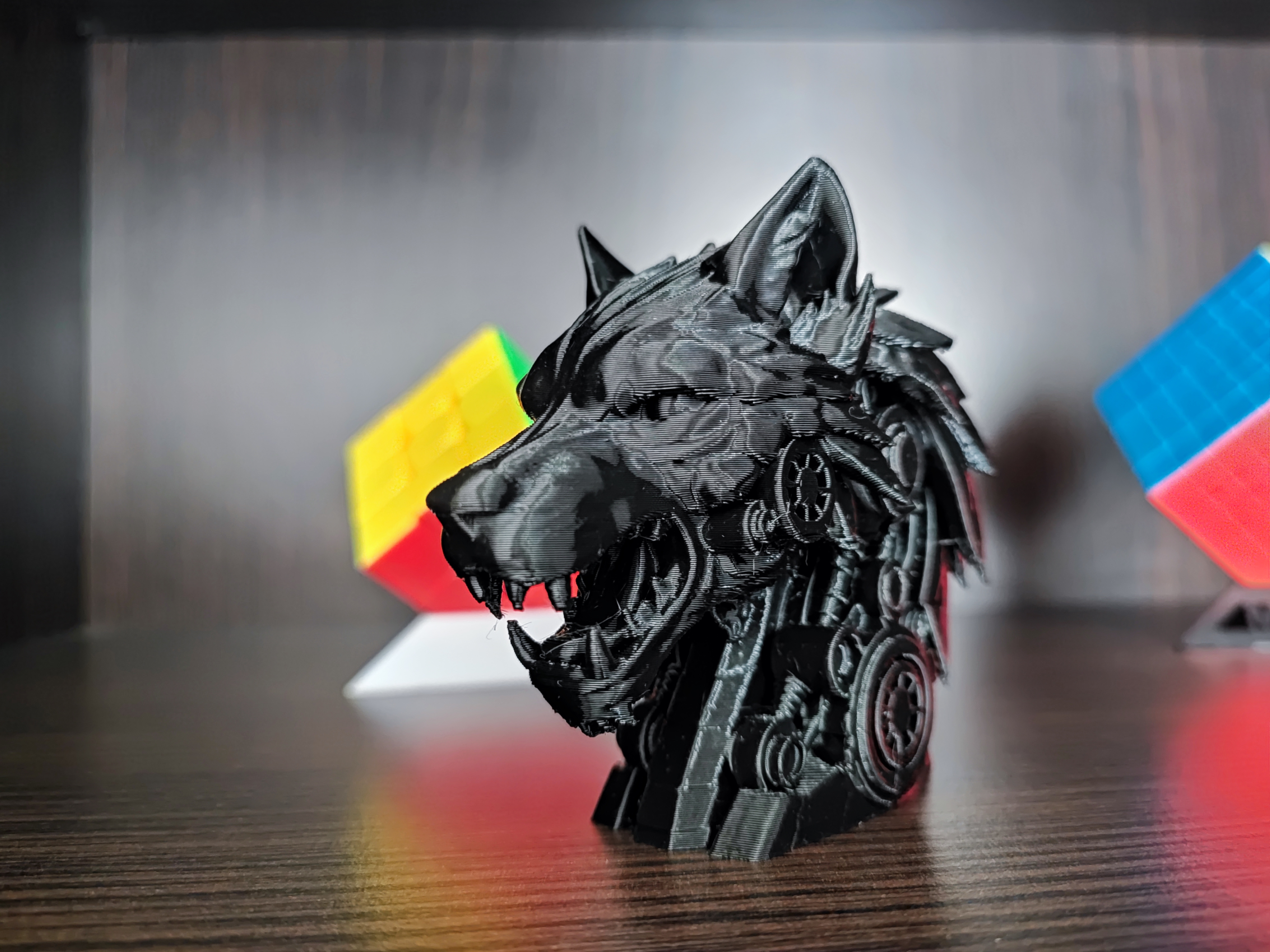 Miniatura 2 do modelo 3D Mecha wolf head