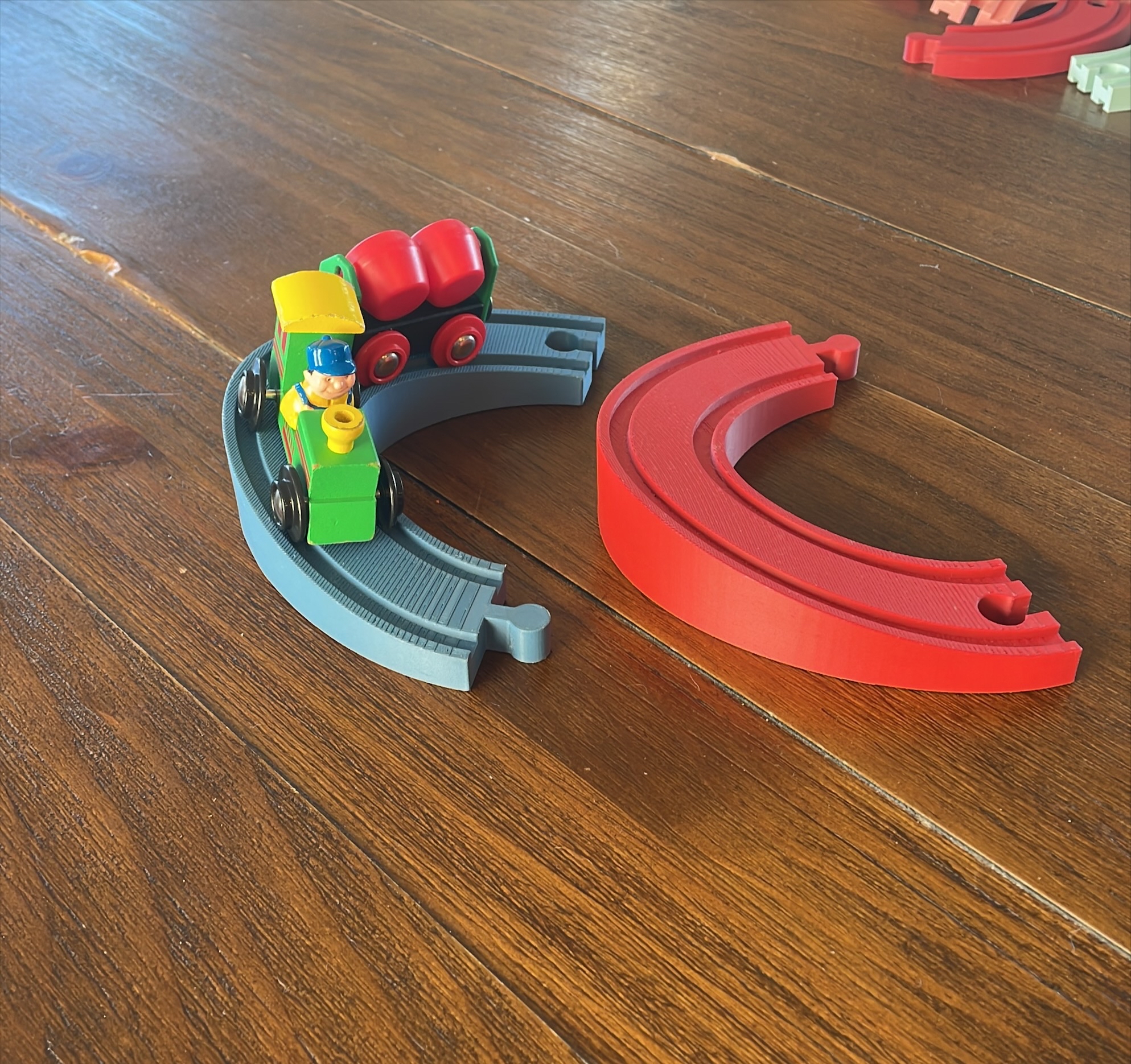 Brio Compatible 180 Degree, Banked Turn Wooden Train Track