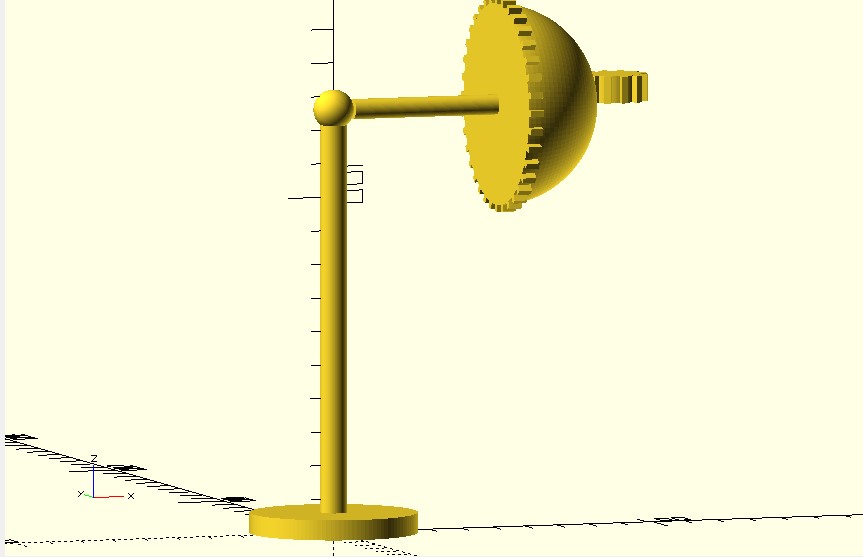 Parametric Hemispherical Gear with Spur Gear (OpenSCAD)