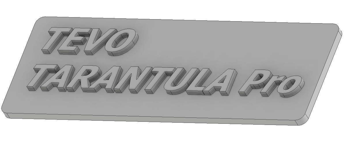 TEVO Trantula Pro - logo by JamesR5D4 | Download free STL model ...