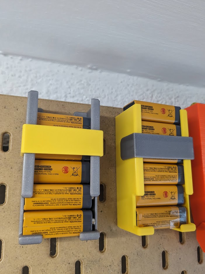 IKEA Skadis 9V battery holder
