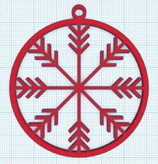 Snowflake christmas ornament