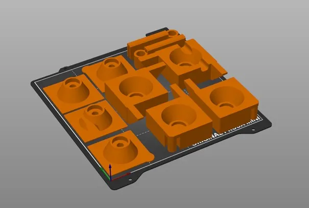 Enclosure TOP & BOT Parts, Rearranged for Prusa MINI (.stl)