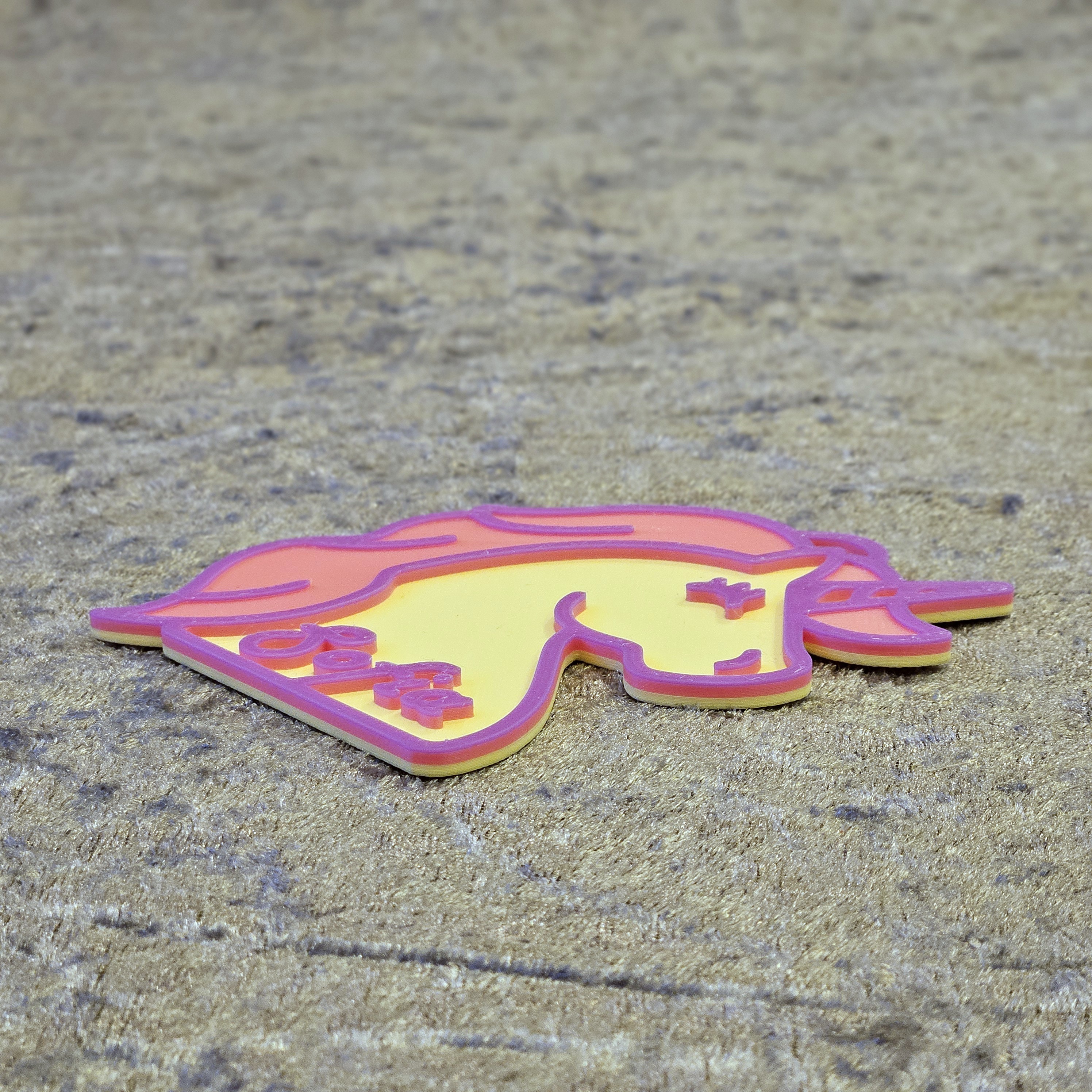 Miniatura 2 do modelo 3D Unicorn name tag for Sofia