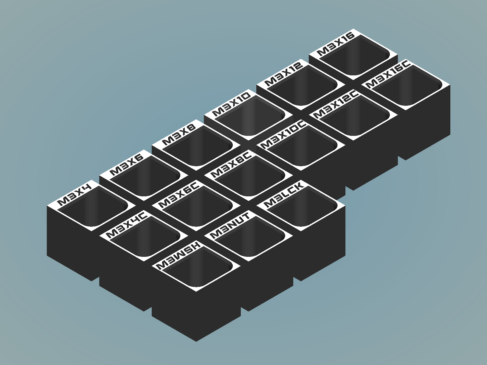 BaBo organizer insert M3 screws (1x1)
