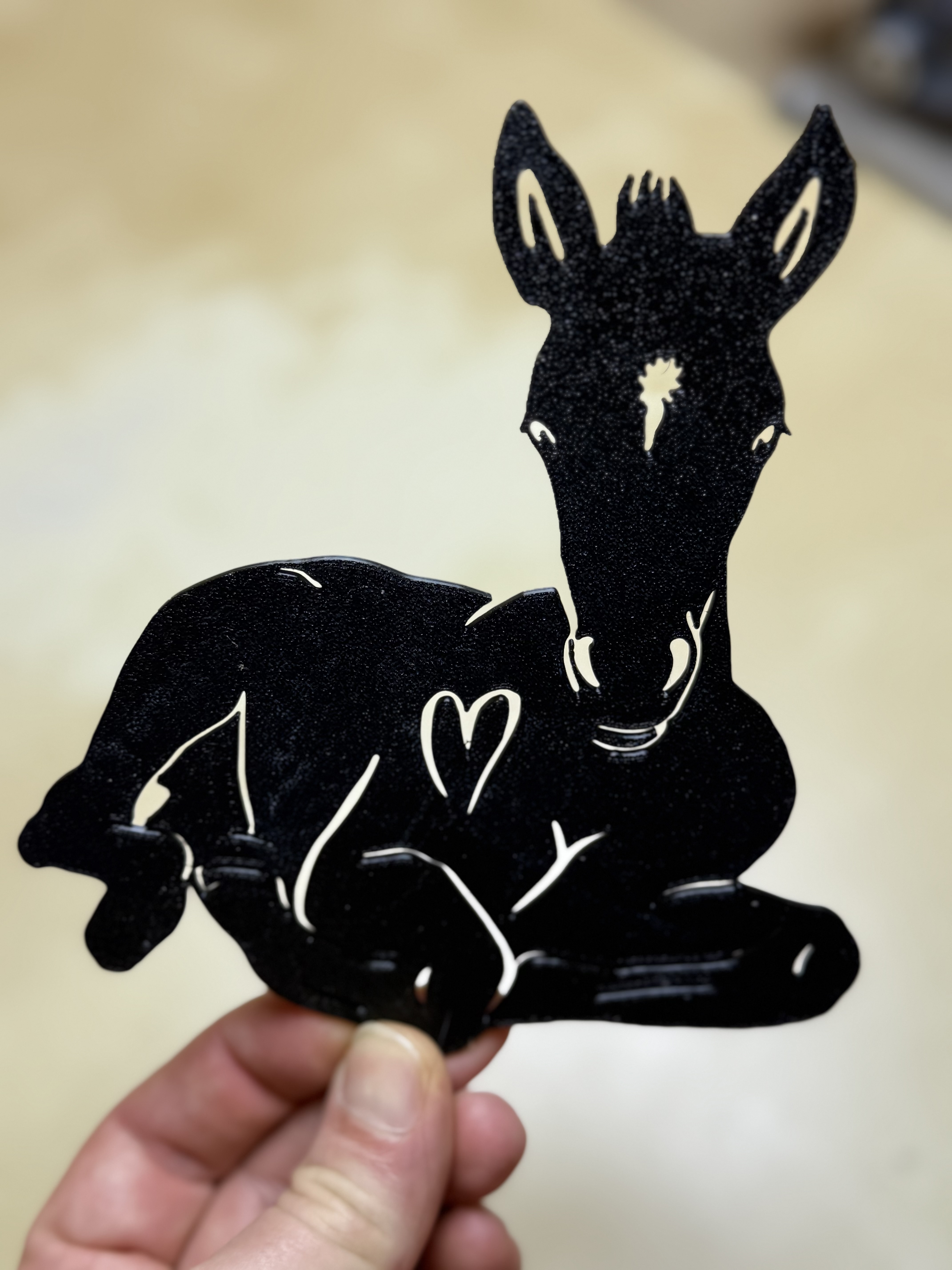 Adorable baby horse, super-fast and easy print decoration
