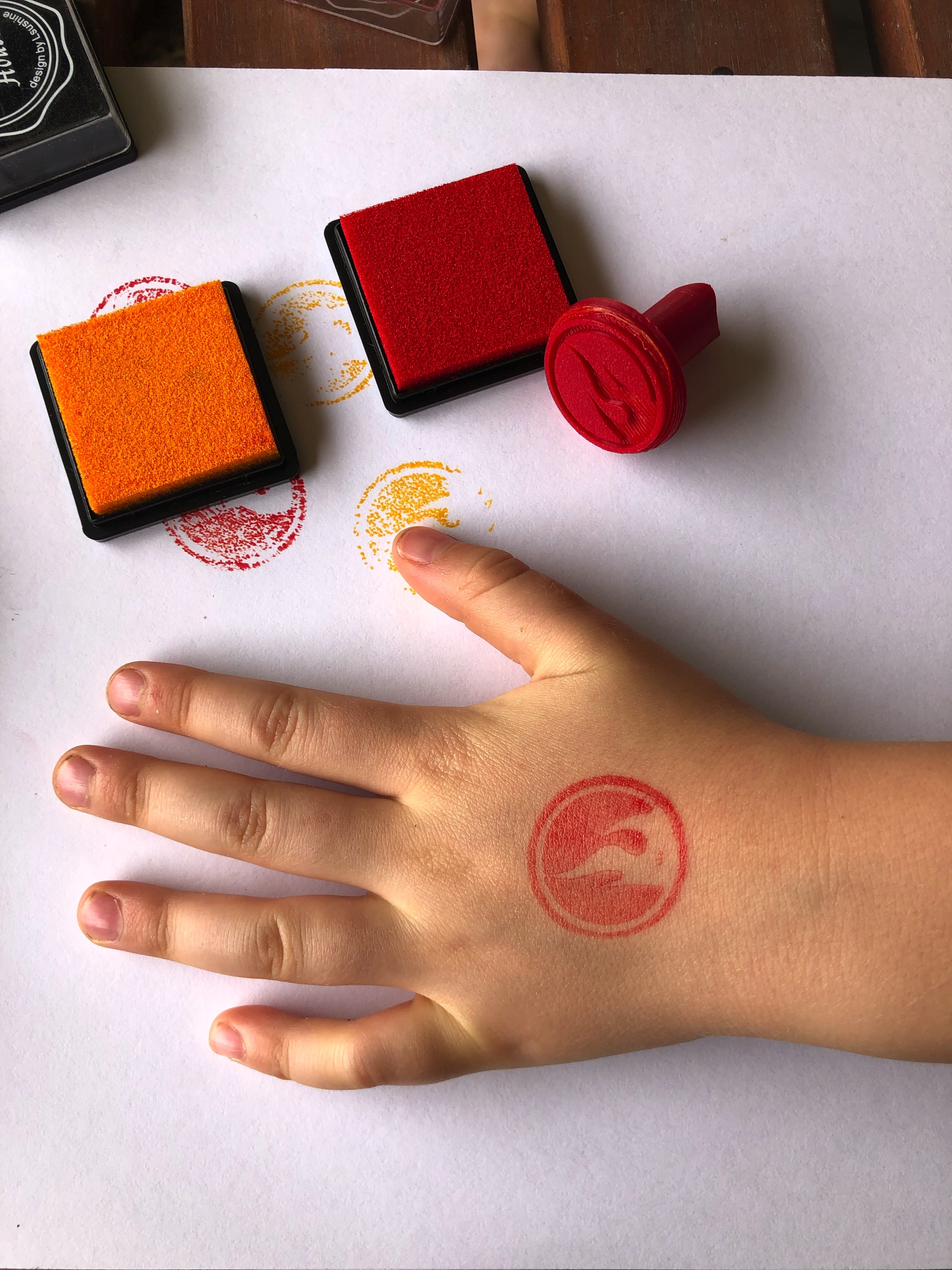 Hot Wheels Treasure Hunt flame logo ink stamp