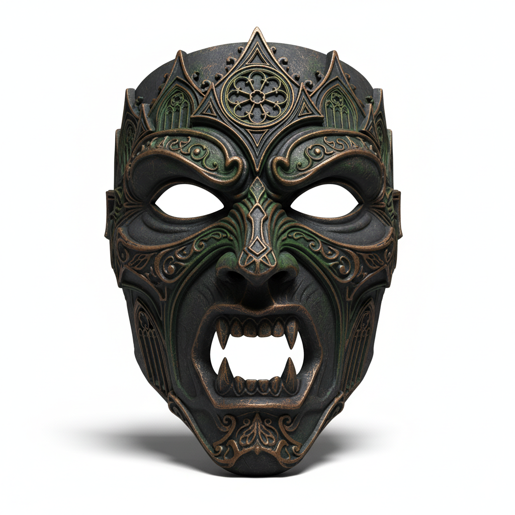 Gothic Cathedral Gargoyle, mask, cosplay, wearable, costume, face, helmet