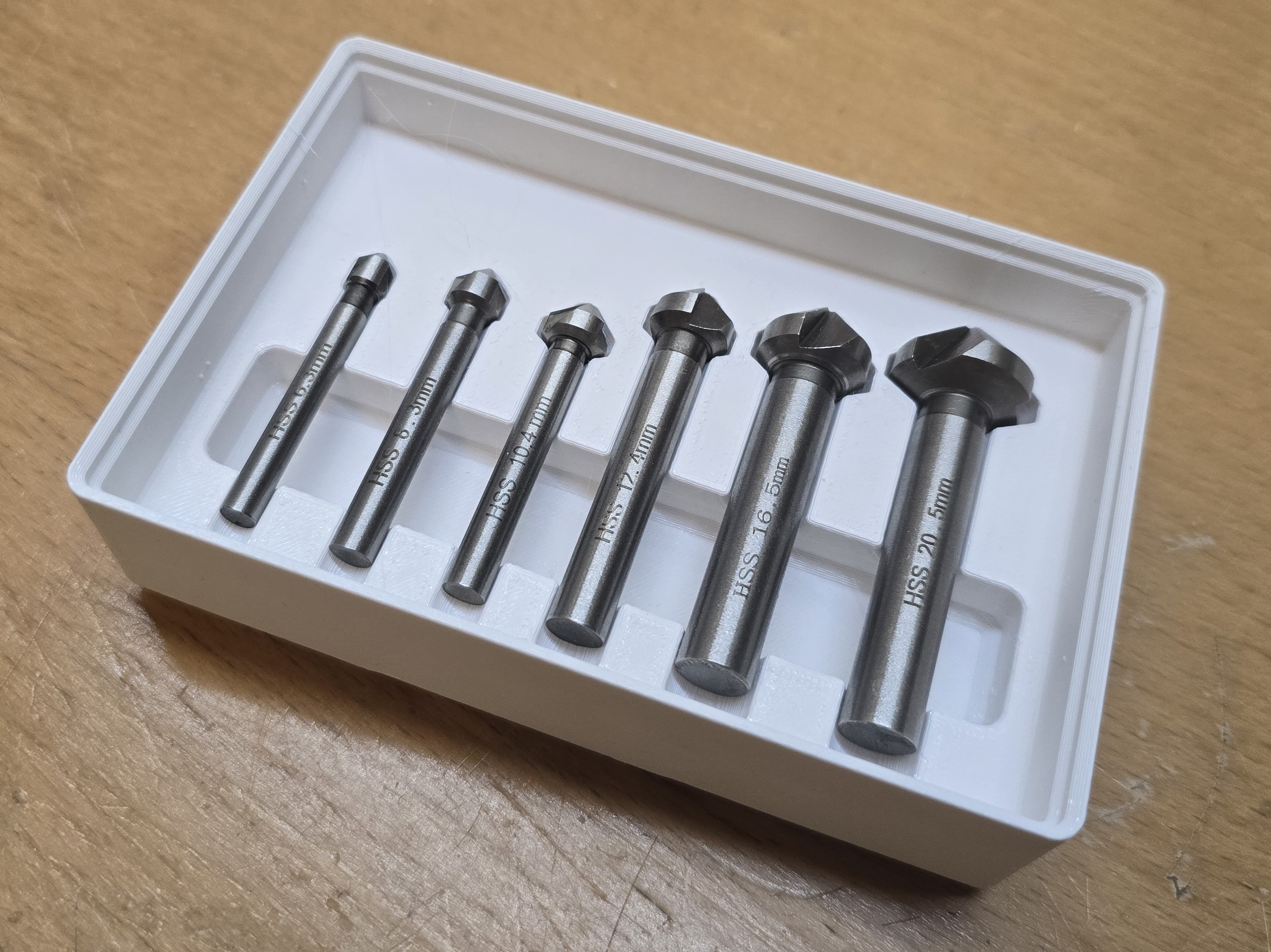 Countersink bit holder gridfinity