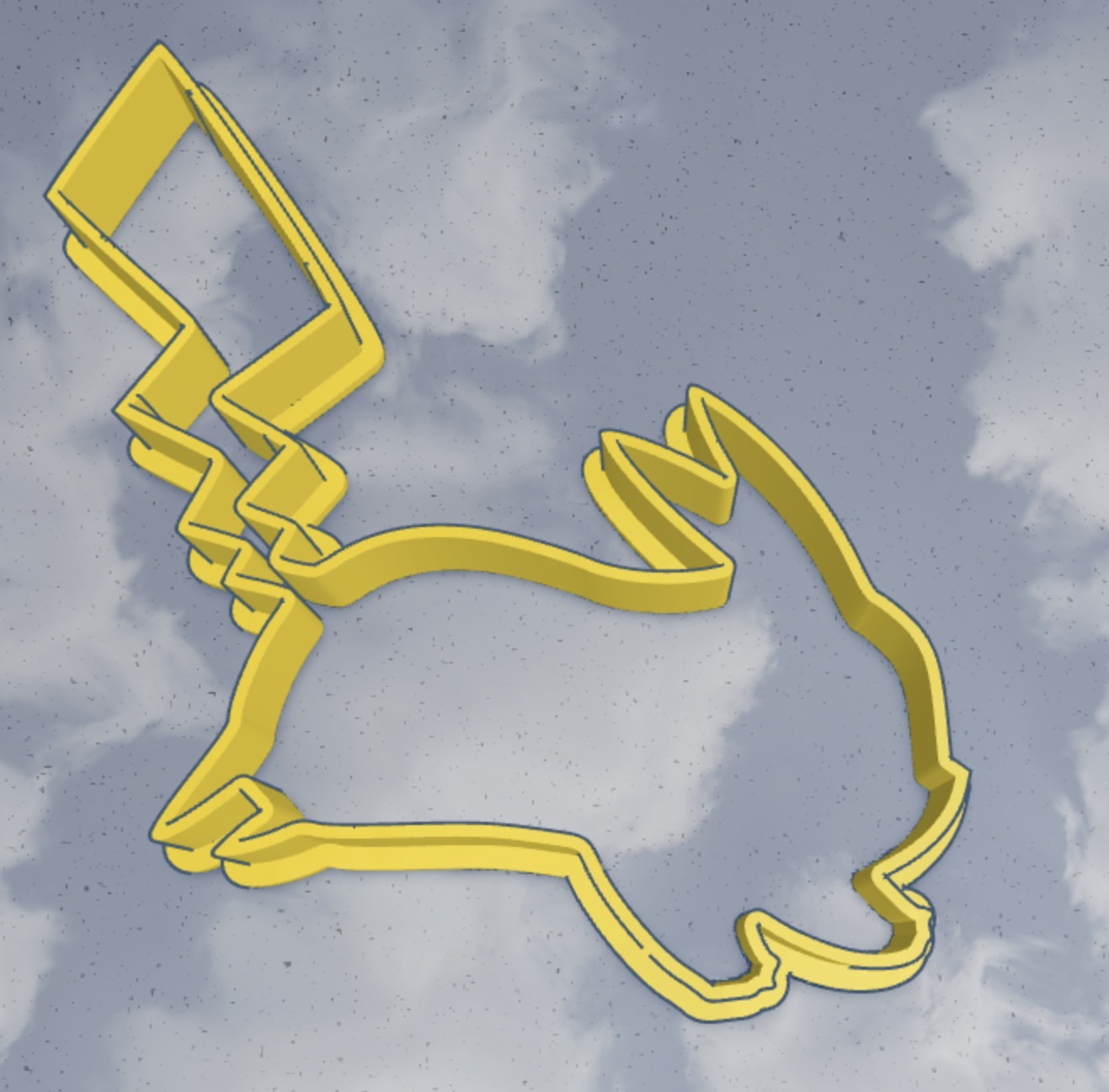 Pikachu Cookie Cutter 3D model