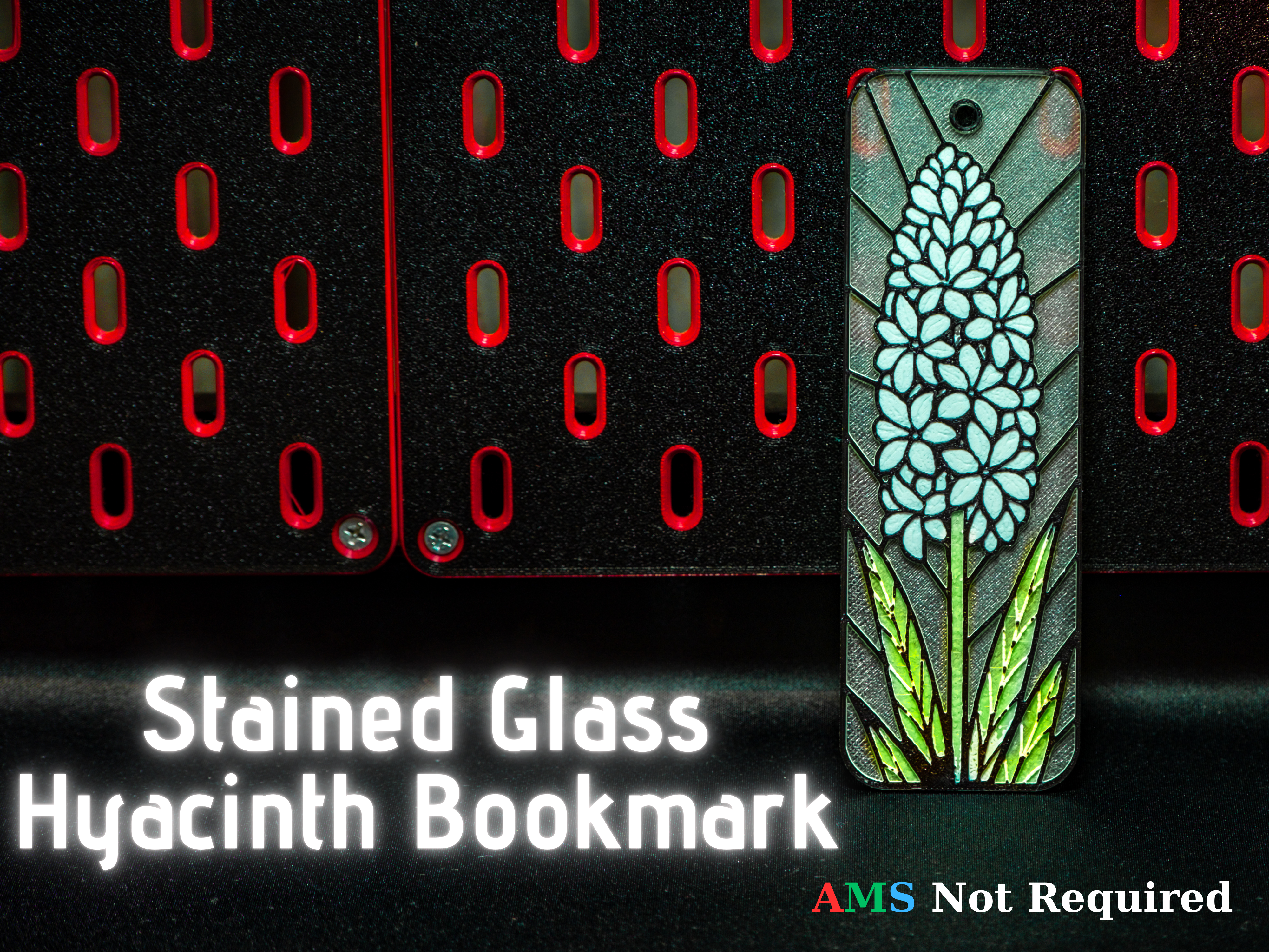 Stained Glass Hyacinth - Hueforge Bookmark