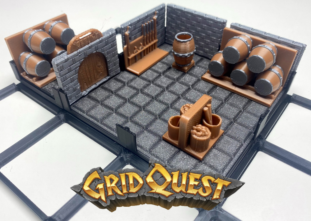 GridQuest SEAMLESS BASE 2x2 (The Gridfinity Game)