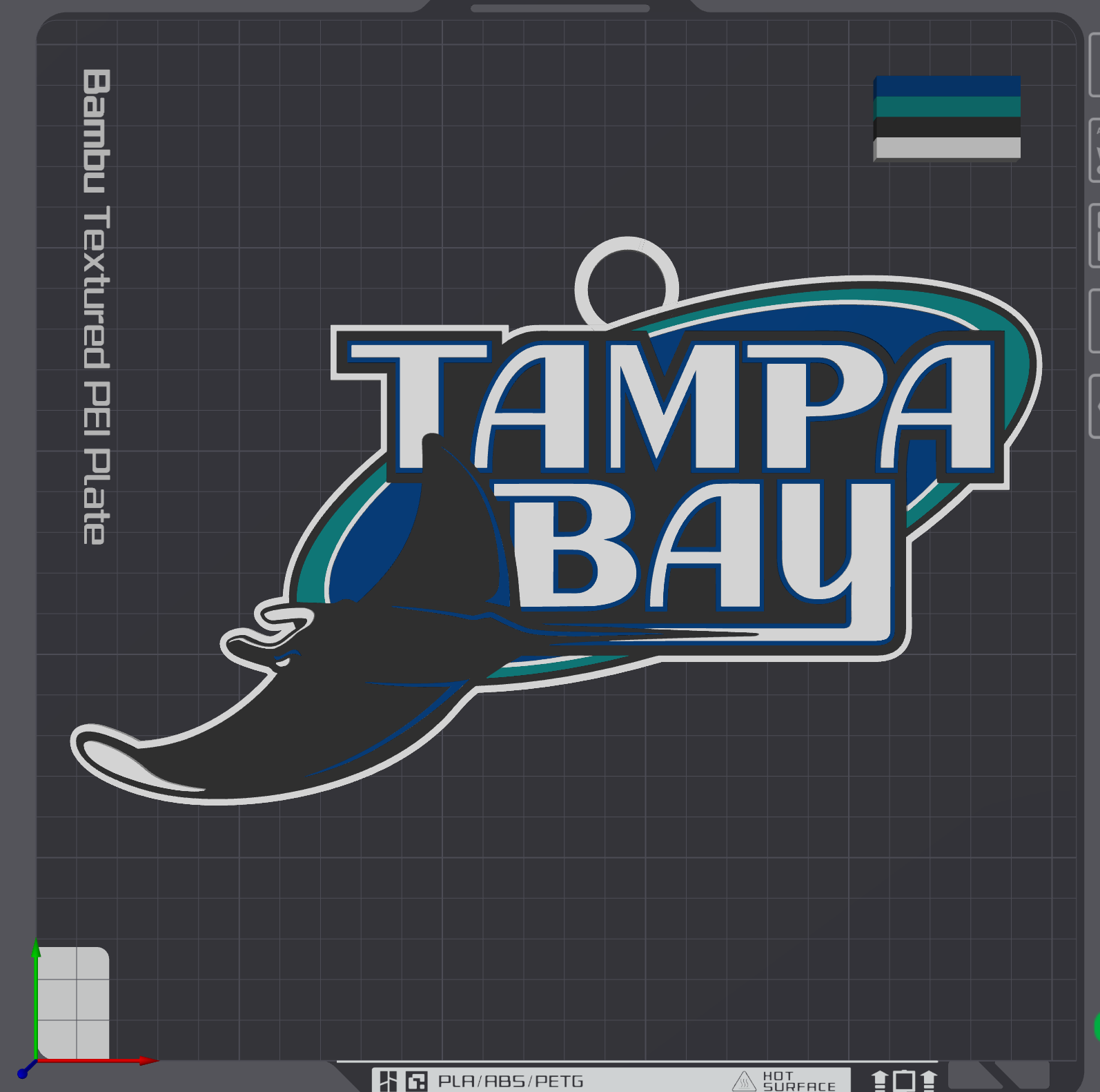 Tampa Bay Devil Rays Retro Oversized Necklace Logo