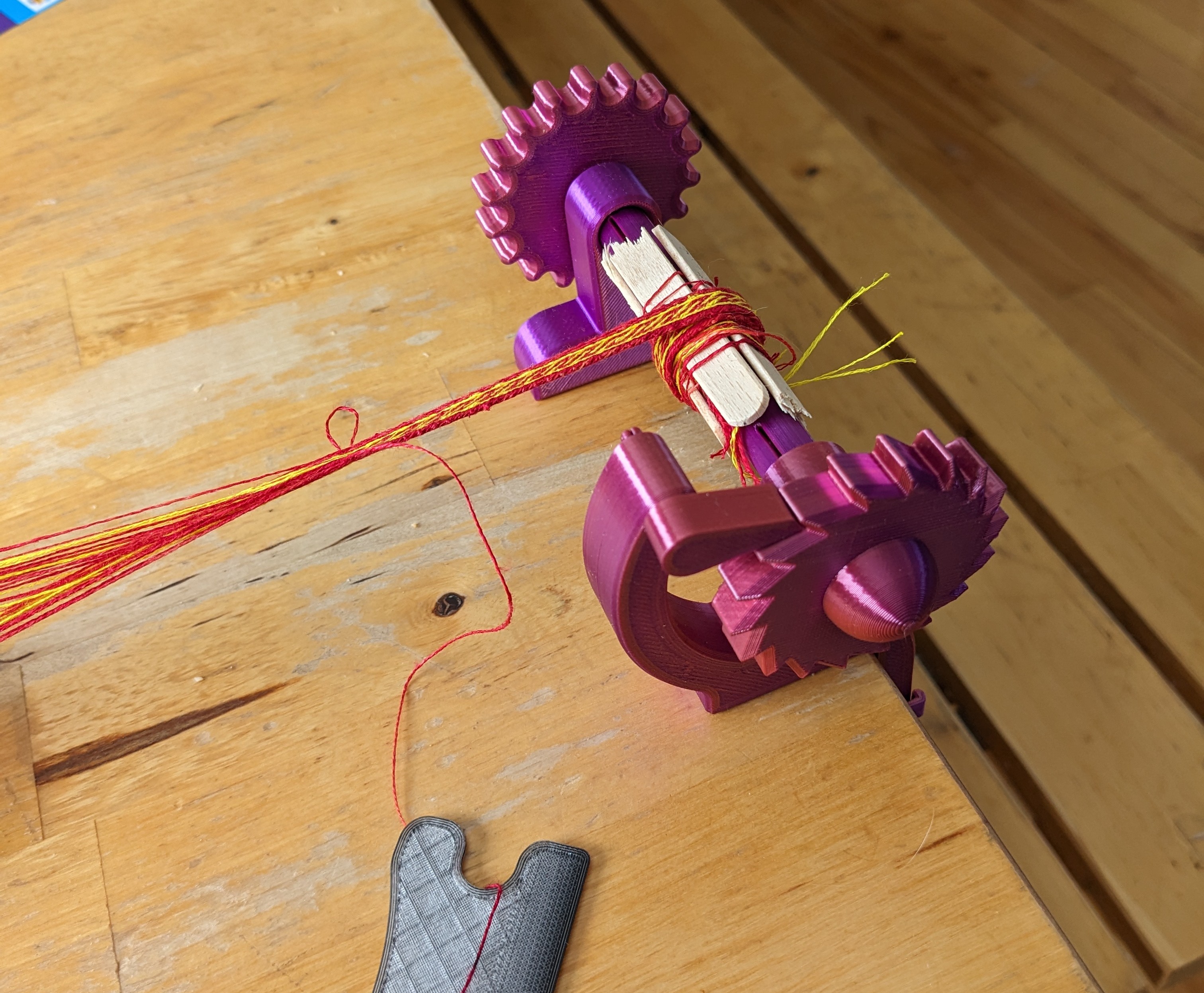 Warp-Weighted Tablet-Weaving Loom V2