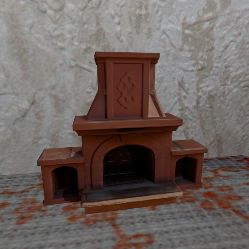 Diorama Farmhouse oven Sandstone Nosupport FDMprinting