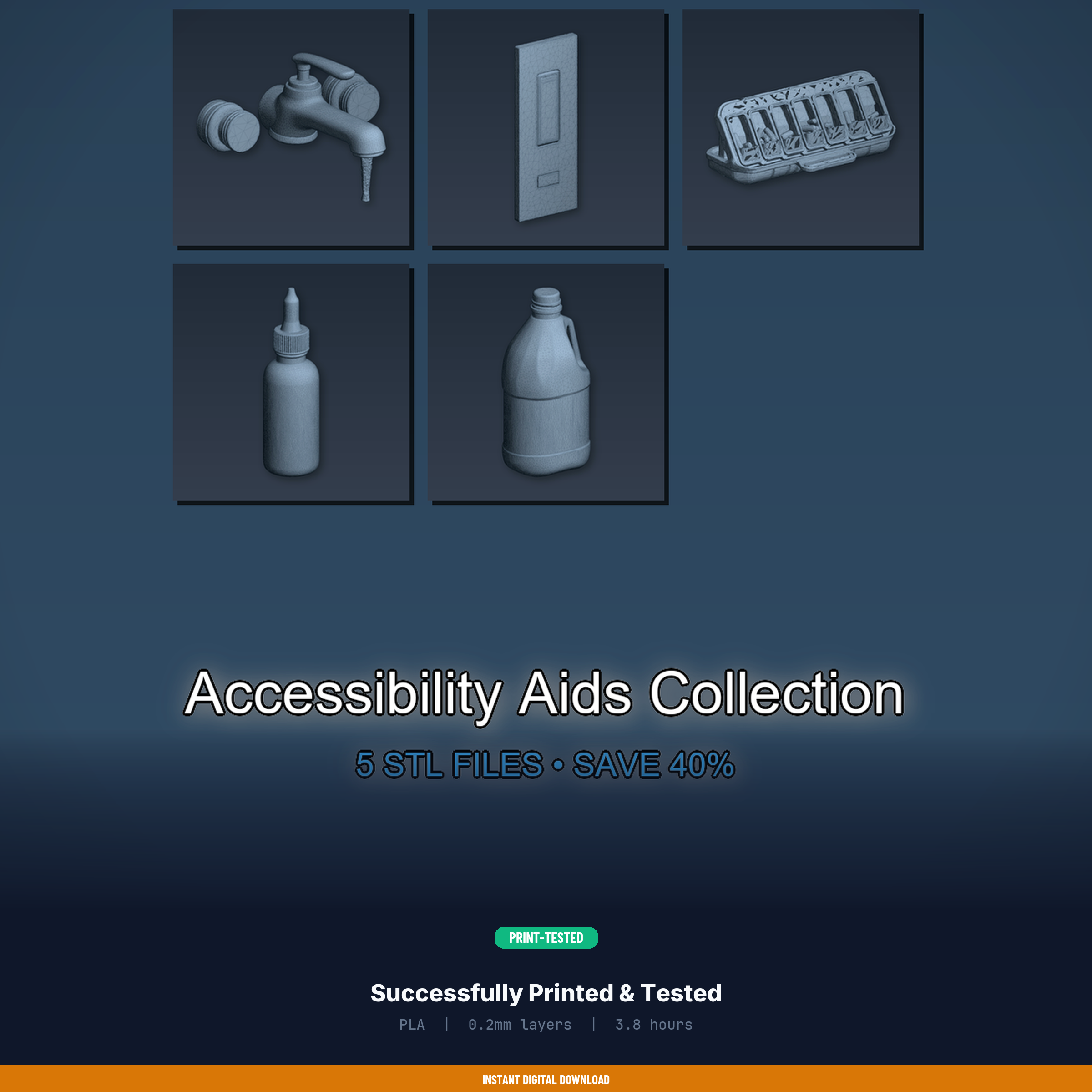 Accessibility Aids Collection - 5-Model STL Bundle — miniatura 8