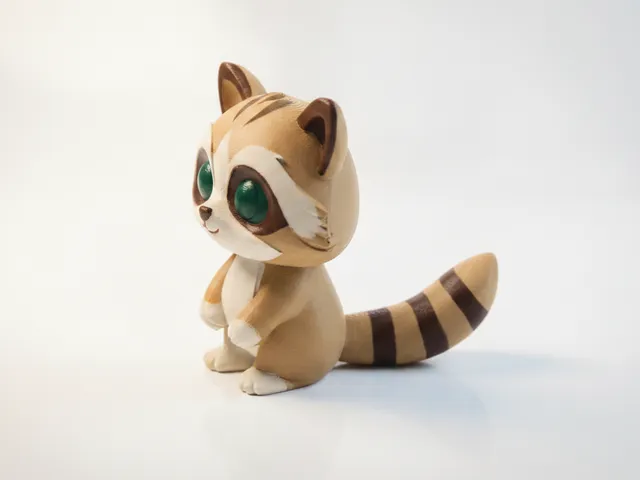Cute Raccoon Figurine Animal Collectible 3D Printable