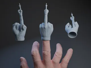 Infinite Middle Finger Puppet by Peter Farell | Download free STL model ...